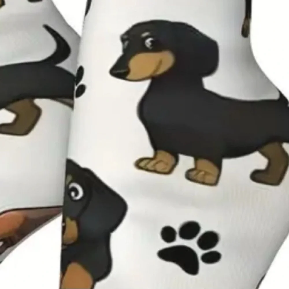 Dachshund Doxie Weiner Sausage Dog Novelty Crew Tube Socks Unisex Men’s Women’s - Picture 3 of 14
